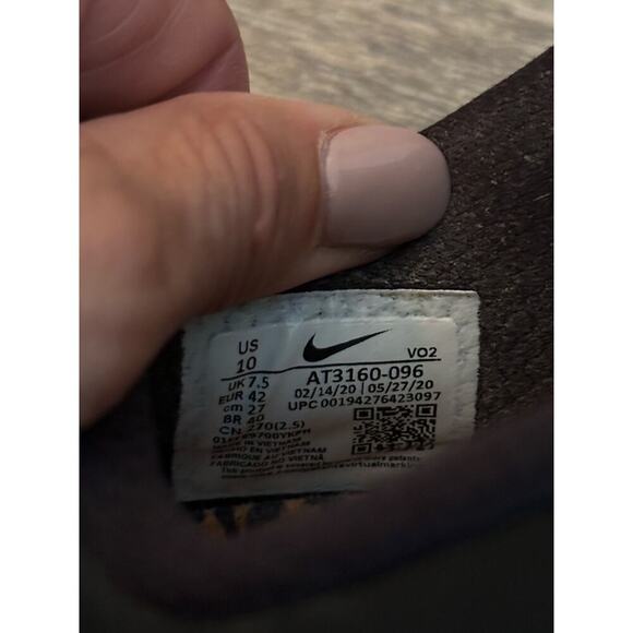 Nike Black Metallic Gold Chutney Cheetah Print Metcon Running Shoes Size 10 - Picture 9 of 14